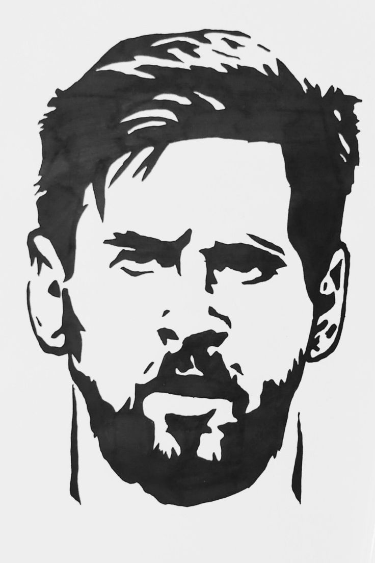 Messi Stencil Art - Iconic Masterpiece