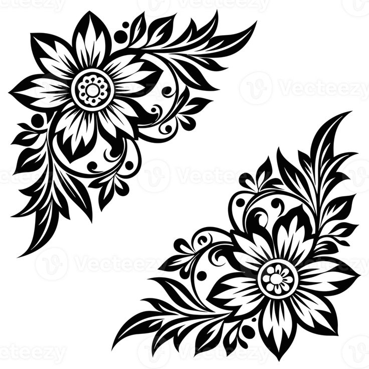 complet two corner ornament cutouts